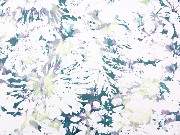 Article picture Wallpaper Fuggerhaus Secret Garden flower watercolour petrol 4810-34
