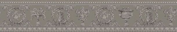 Wallpaper border Versace Home Medusa grey silver 34305-3