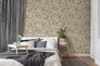 room image Wallpaper Versace Home butterfly tendrils rose blue Glitter 34325-6 2