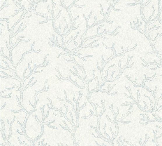 Wallpaper Versace Home coral blue white Metallic Versace 34497-2