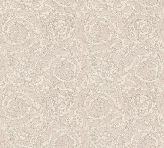 Wallpaper Versace Home flowers silver white Metallic 93583-5