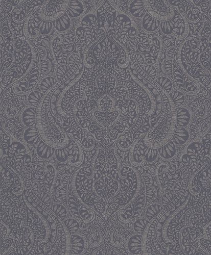 Product Picture Wallpaper Rasch Textil Jaipur ornaments grey blue gloss 227863