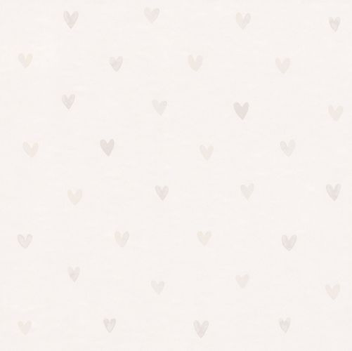 Article picture Wallpaper Rasch Textil #FAB Girls hearts white silver gloss 138864