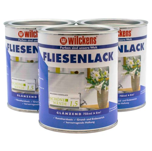 Tile Paint Tiles Varnish White Coating 750ml Wilckens Gloss
