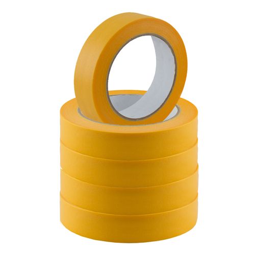 Set of 5 Gold-Tape Adhesive Crepe Masking Tape 25mm x 50m