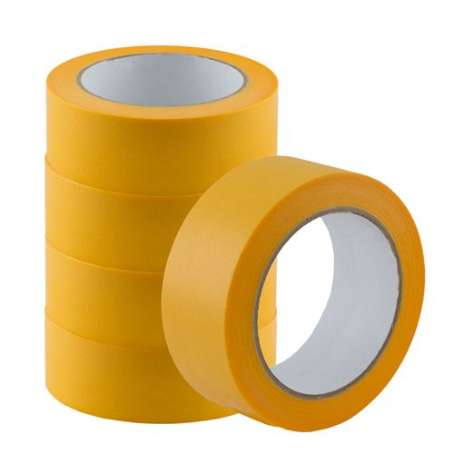 Set of 5 Gold-Tape Adhesive Crepe Masking Tape 38mm x 50m