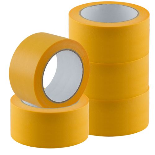 Set of 5 Gold-Tape Adhesive Crepe Masking Tape 50mm x 50m