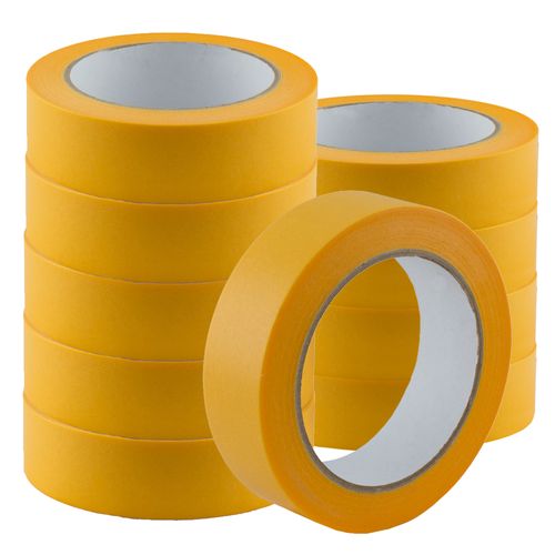 Set of 10 Gold-Tape Adhesive Crepe Masking Tape 30mm x 50m