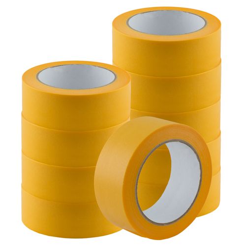 Set of 10 Gold-Tape Adhesive Crepe Masking Tape 38mm x 50m