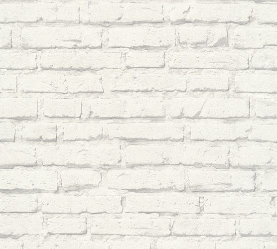 Wallpaper stone wall white light grey AS Creation Free Nature 34399-2