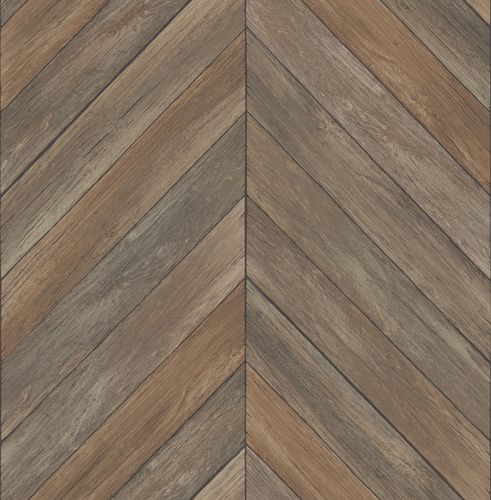 Wallpaper Rasch Textil Restored wooden style red brown 024006