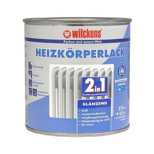 Wilckens 2in1 Radiator Paint Lacquer Varnish gloss 375 ml