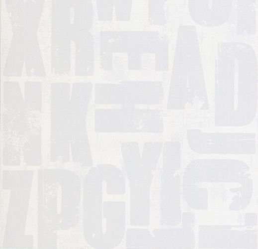 Article picture Wallpaper letters used white grey grey P+S Wallpaper 13550-50