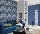 Room picture Wallpaper patchwork jeans optics blue, white P+S It's me 05568-10 2