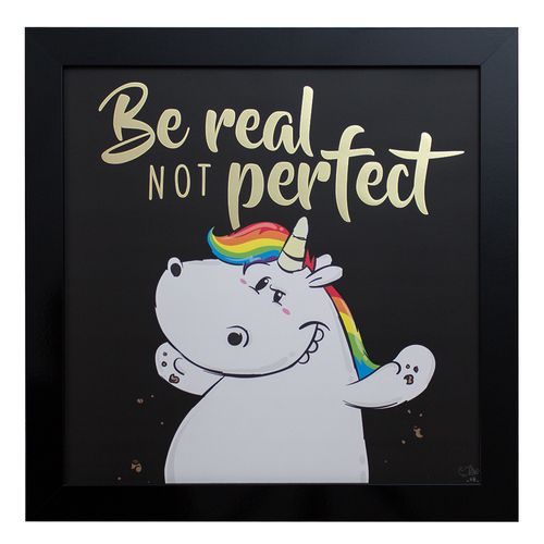 Unicorn Mural Chubby Unicorn Metallic Gloss Picture 50 x 50cm