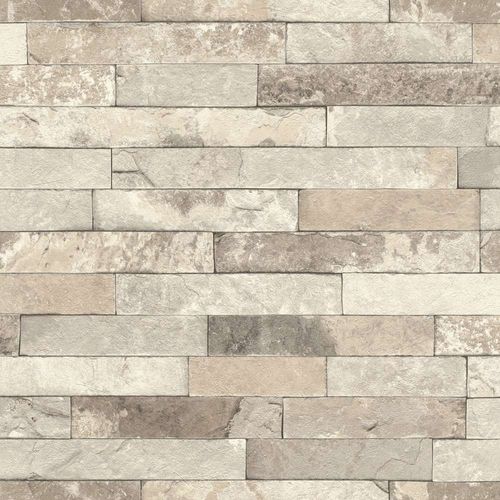 Wallpaper Rasch Factory stone design bricks 3D beige 475159 