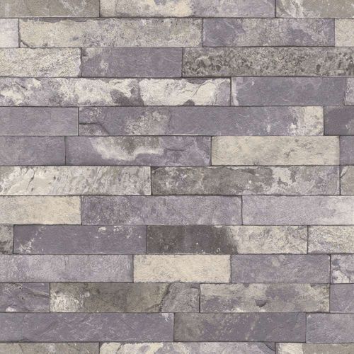 Wallpaper Rasch Factory 3D stone design bricks grey 475173 