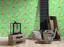 Product view Wallpaper flamingo tropical neon-green pink metallic 35980-2 4