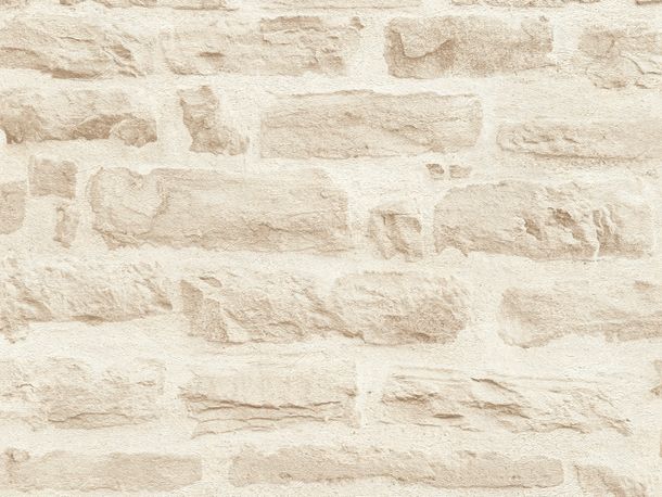Wallpaper stone wall style cream white AS Creation 35580-3