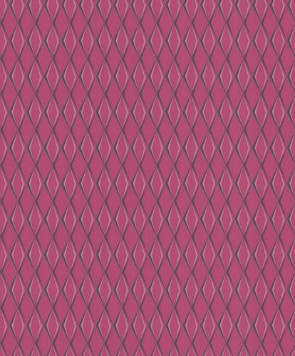 Article picture Non-woven Wallpaper Rasch Cato diamond 3D bordeaux gloss 800708