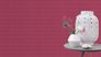 Product picture Non-woven Wallpaper Rasch Cato diamond 3D bordeaux gloss 800708 3