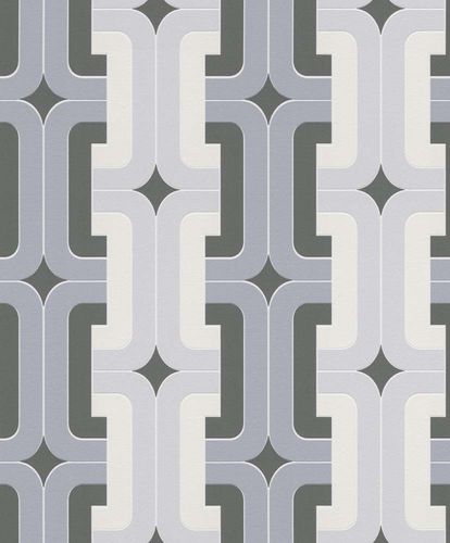Non-woven Wallpaper Rasch Hotspot retro square grey 804805