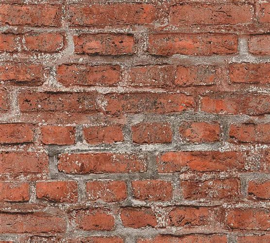 Wallpaper Neue Bude 2.0 stone bricks wall red brown grey 36139-2
