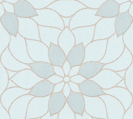 Wallpaper Neue Bude 2.0 flower design blue beige 36171-4