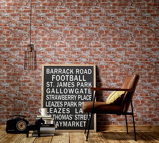 Product picture Wallpaper 3D stone bricks red brown Erismann 6318-06