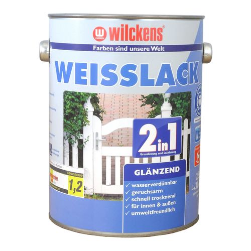 Wilckens 2in1 White Lacquer silk mat & gloss 2,5 litre