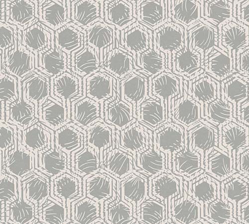 Detail picture Wallpaper combs silver cream Architects Paper Alpha 33327-2