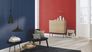 picture Non-woven Wallpaper Rasch plain textured blue 489705 3