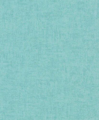 Image Non-woven Wallpaper Rasch plain textured turquoise 489866