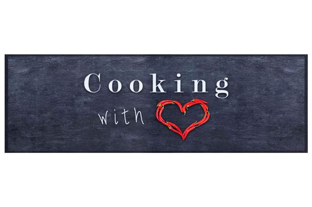 Kitchen Runner Rug Carpet Mats Cooking with Love | washable