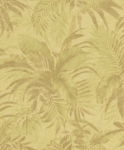 Item Picture Non-Woven Wallpaper Floral yellow brown Glitter Rasch Textil 229133