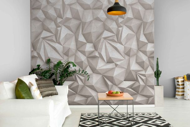 Picture Non-Woven Digital Print Photo Wallpaper 3D concrete stone | A35001
