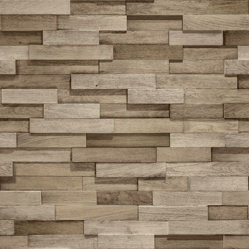 Image Non-Woven Wallpaper 3D wood design grey brown GranDeco Facade FC2103