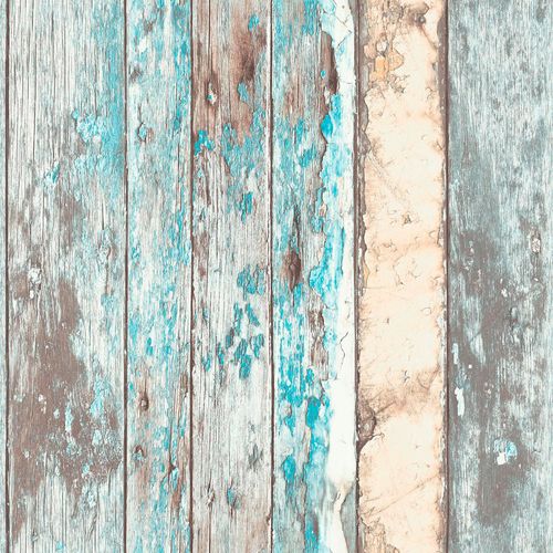 Article picture Non-Woven Wallpaper wood panels Used blue brown GranDeco  EP3601