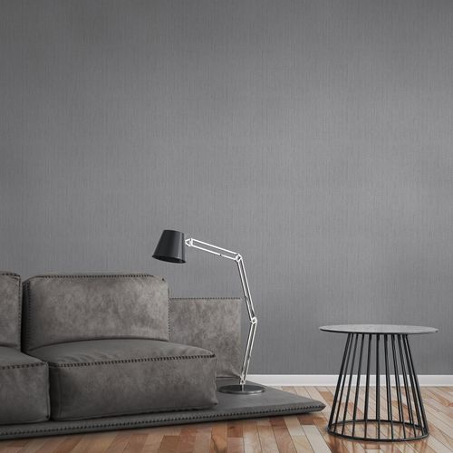 Non-Woven Wallpaper Textile Design grey silver 3443-28