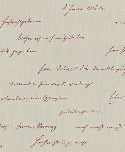 Wallpaper BARBARA Home Lettering beige red 522181
