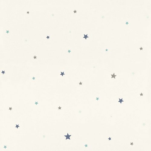 Kids Wallpaper stars pattern white dark blue Rasch 245264