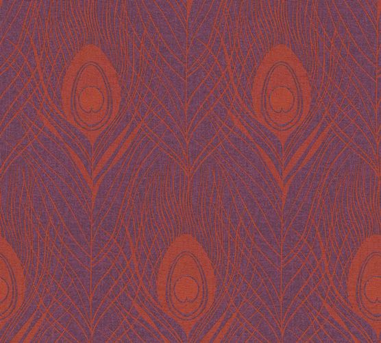 Article picture Wallpaper feather peacock purple 36971-5