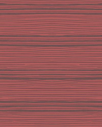 Illustration Wallpaper Stripes red silver Metallic 31213