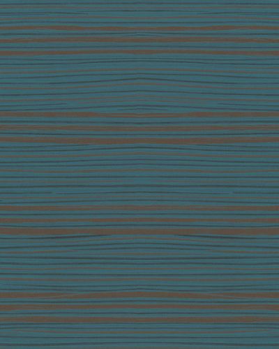 Illustration Wallpaper Stripes blue bronze Metallic 31214