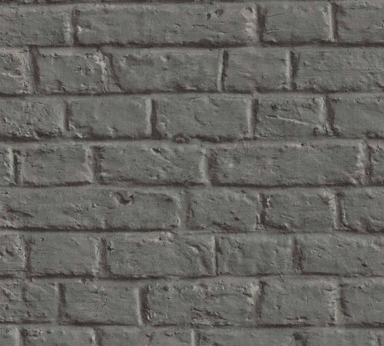 Non-Woven Wallpaper Stone Wall grey anthracite 36912-1