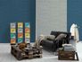 Non-Woven Wallpaper Stone Wall blue 36912-3 3
