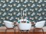 Non-Woven Wallpaper Flowers blue yellow grey 36921-3 3