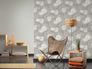 Non-Woven Wallpaper Flowers Vintage grey white 36921-4 3