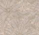 Non-Woven Wallpaper Leaves Fern grey brown gold Gloss 1
