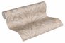 Non-Woven Wallpaper Leaves Fern grey brown gold Gloss 3